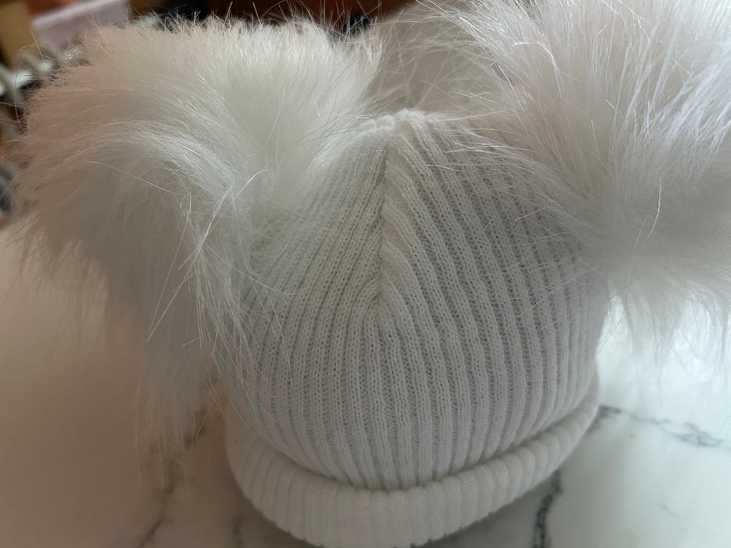 White Pom Pom hat