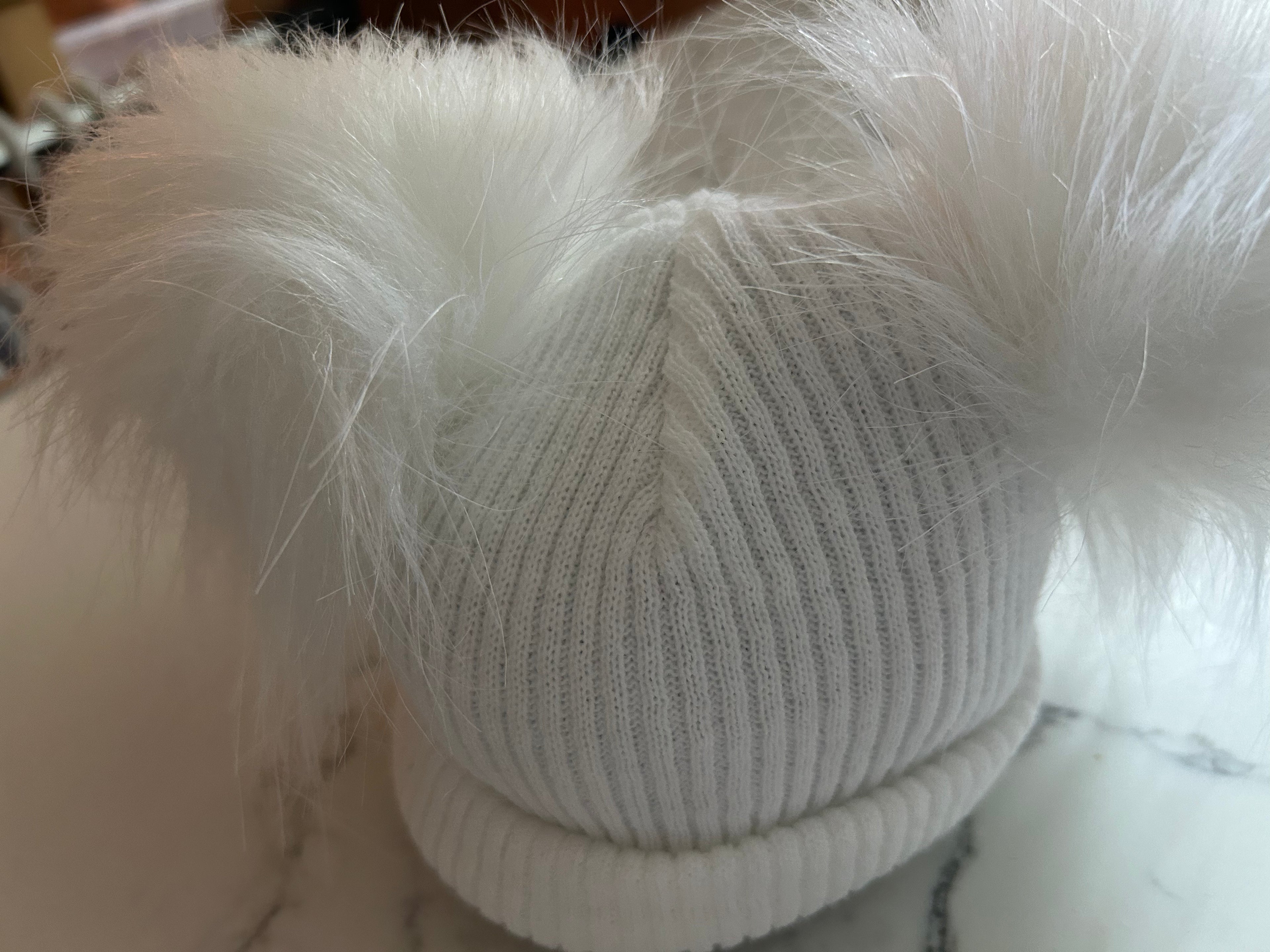 White Pom Pom hat