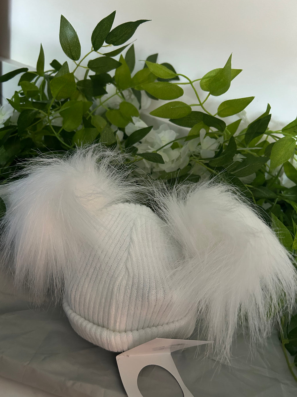 White Pom Pom hat